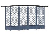 Raised Bed with Trellis and Roof Grey 203.5 x 40 x 125 cm PP 42032559