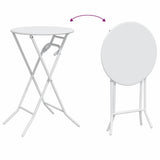 Garden Table Folding White 50 x 50 x 72 cm Metal 42010321