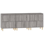 Sideboards 3 pcs Grey Sonoma 60x35x70 cm Engineered Wood 3185773