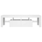 TV Cabinet with LED Lights White 140x36.5x40 cm 804364