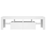 TV Cabinet with LED Lights White 140x36.5x40 cm 804364