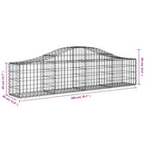 Arched Gabion Baskets 12 pcs 200x30x40/60 cm Galvanised Iron 3145377