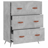Chest of Drawers Concrete Grey 69.5x34x90 cm Engineered Wood 827824