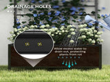 Raised Bed for Garden with Trellis, Galvanised Planter Box with Diamond Pattern, Drainage Holes for T3398P315991
