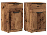 Sideboards 2 pcs Old Wood 30x30x70 cm Engineered Wood 856952
