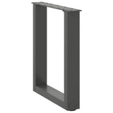 Coffee Table Legs U-Shaped 2 pcs Anthracite 28x cm Steel 4013150