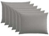 Cushion Cover 6 pcs HEERLEN Cloud Grey 80 x 80 cm Fabric 913502
