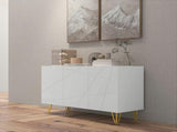 Modern Luxe High Gloss Sideboard, with Hairpin Legs - White T3398P530739