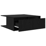 Coffee Table Black oak 80 x 80 x 31 cm Engineered wood 875488
