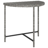Garden Table Grey 80x50x75 cm Poly Rattan 316655