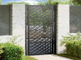 Garden Gate Black 100x200 cm Steel Cross Design 4101003