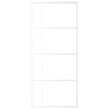 Sliding Door Frosted ESG Glass and Aluminium 90x205 cm White 151685