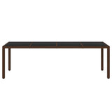 11 Piece Garden Dining Set Poly Rattan Brown 3095929
