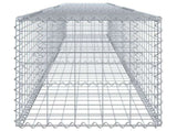 Gabion Basket with Cover 500x50x50 cm Galvanised Iron 3295136