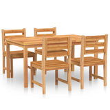 5 Piece Garden Dining Set Solid Wood Teak 3157185