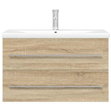 2 Piece Bathroom Furniture Set Sonoma Oak Engineered Wood 3324964