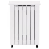 Laundry Basket with Wheels RANA White 45x45x64 cm Solid Wood Pine 4002334