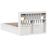 Bed Frame without Mattress White 140x190 cm Solid Wood Pine 3323507