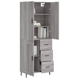 Highboard Grey Sonoma 69.5x34x180 cm Engineered Wood 3196033