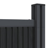 Fence Panel Grey 1564x186 cm WPC 3282797