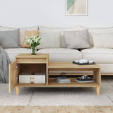 ZNTS Coffee Table Sonoma Oak 100x50x45 cm Engineered Wood 821127