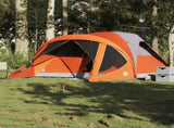 Family Tent Tunnel 6-Person Grey and Orange Waterproof 4009460
