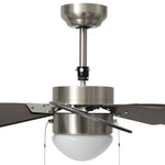 Ceiling Fan with Light 76 cm Dark Brown 51488