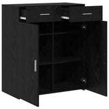 Storage Cabinet Black oak 80 x 42.5 x 93.5 cm Engineered wood 3365601