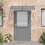 ZNTS Door Canopy Black 150x100 cm Polycarbonate 153573