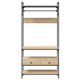 Wardrobe with Drawers Sonoma Oak 89x39x184.5 cm Engineered Wood 838954