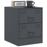 ZNTS Bedside Cabinet Anthracite 34.5x39x44 cm Steel 841623