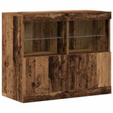 LED Sideboard Brown 81 x 37 x 66.5 cm Engineered Wood 863030