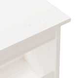 Hall Bench White 160x28x45 cm Solid Wood Pine 837380