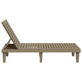 Sun Lounger Light brown Polypropylene 155x58x83 cm 364147