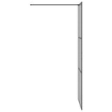 Walk-in Shower Wall Black 80 x 195 cm Tempered Glass 42022042