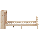 Bookcase Bed without Mattress 140x200 cm Solid Wood Pine 3322796
