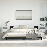 Bed Frame without Mattress Black California King Faux Leather 347535