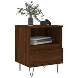 Bedside Cabinet Brown Oak 40x35x50 cm Engineered Wood 830634