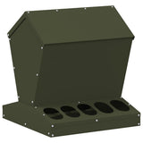 Chicken Feeder Olive Green 40 x 40 x 45 cm Cold-Rolled Steel 874679