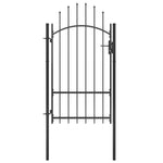 ZNTS Garden Gate Steel 1x2.2 m Black 146320