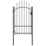 ZNTS Garden Gate Steel 1x2.2 m Black 146320