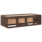 Daybed with Drawers without Mattress Brown Oak 100x200 cm 3280243
