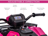 12V Kids Quad Bike with Forward, Reverse Functions, Ride-On ATV w/ Music, LED, Headlights, for Ages T3398P348337