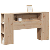 Headboard with Storage 135 cm Solid Wood Pine 855633