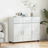 Sideboard with Door FLORIN High Gloss White 88.5 x 30.5 x 73 cm 880315