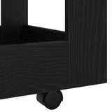 Desk Trolley Black Oak 60 x 45 x 60 cm Engineered Wood 881005