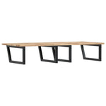 Basin Shelf Wall Mounted Steel and Solid Wood Acacia 3302899