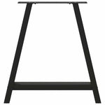 ZNTS Coffee Table Legs A-Shaped 2 pcs Black 80x cm Steel 4012856