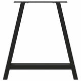 ZNTS Coffee Table Legs A-Shaped 2 pcs Black 80x cm Steel 4012856