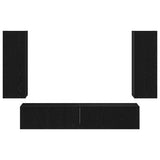 TV Cabinet Set Wall-mounted 4 pcs Black oak 160 x 30 x 30 cm 3393208